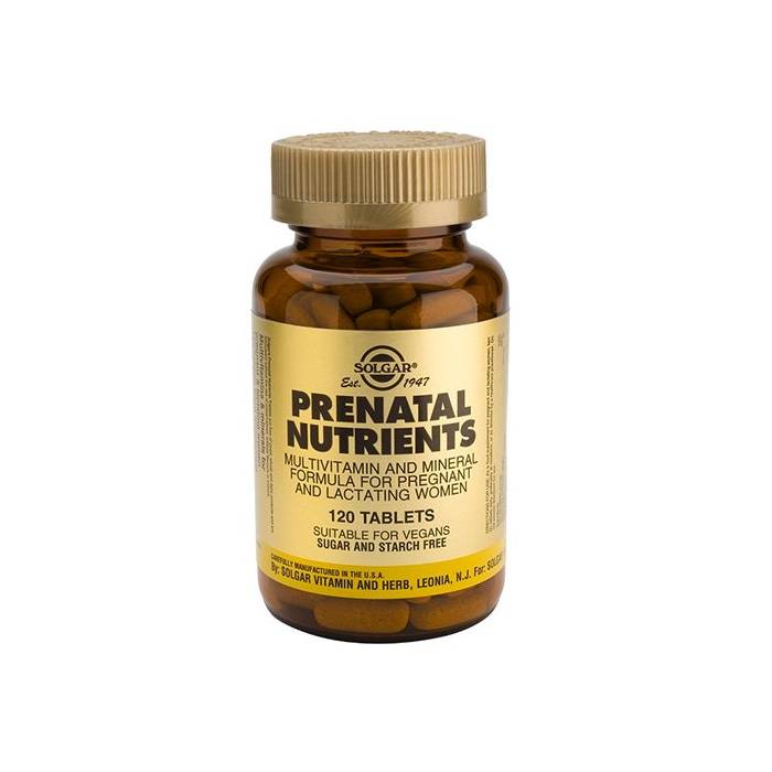 Nutrientes Prenatales 120 Comprimidos Solgar