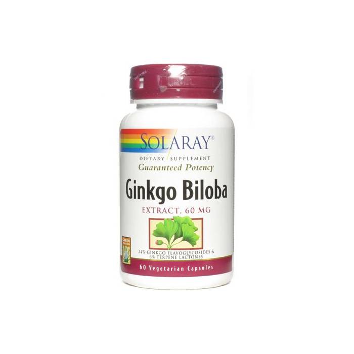 Solaray Ginkgo Biloba 60mg. 60 capsulas de Solaray