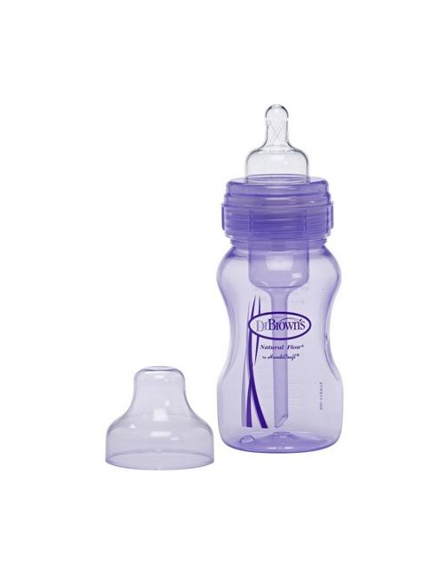 Dr. Browns Biberon Boca Ancha Morado 240 Ml. Dr. Browns Biberon Boca Ancha Morado 240 Ml.