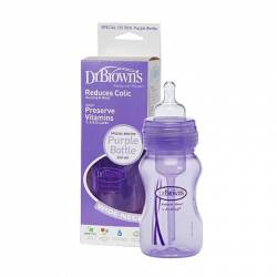 Dr. Browns Biberon Boca Ancha Morado 240 Ml.