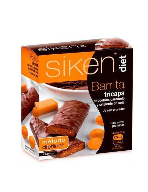 Siken Diet Barrita Tricapa 4 Unidades