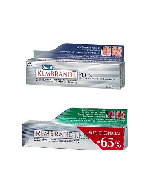 Rembrandt Dentífrico Blanqueador Duplo 2x 50 ml. Rembrandt Dentífrico Blanqueador Duplo 2x 50 ml.