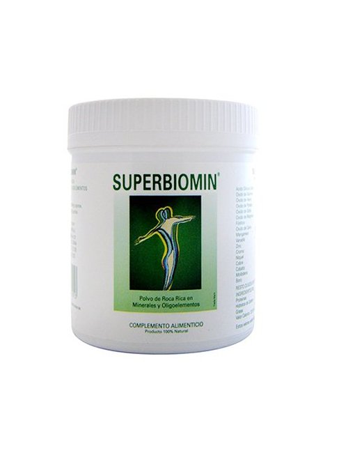 Superbiomin Polvo de Roca (Minerales y Oligoelementos) 500 Caps.