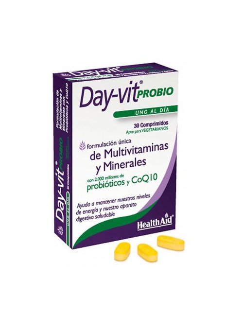 Day-Vit Probio con Probióticos y CoQ10 30 Comprimidos Day-Vit Probio con Probióticos y CoQ10 30 Comprimidos