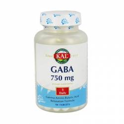 GABA 750mg.  KAL 90comp SOLARAY