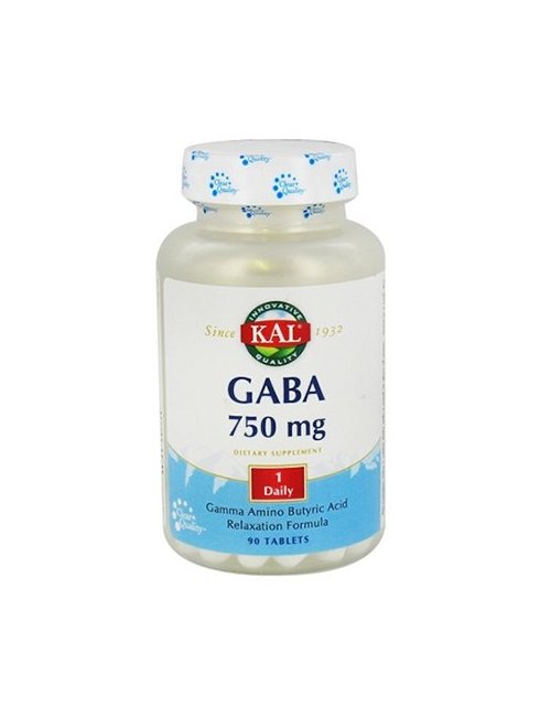 GABA 750mg.  KAL 90comp SOLARAY