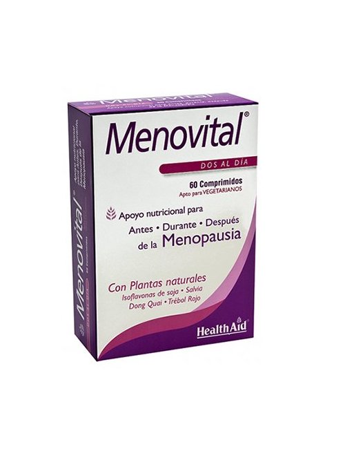 Menovital 60 comprimidos Health Aid (Menopausia) Menovital 60 comprimidos Health Aid (Menopausia)