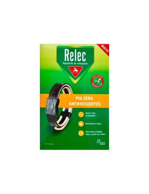 Relec Pulsera Repelente Mosquitos Negra