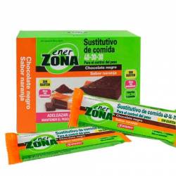 Enerzona Caja Barritas Chocolate Negro Sabor Naranja 