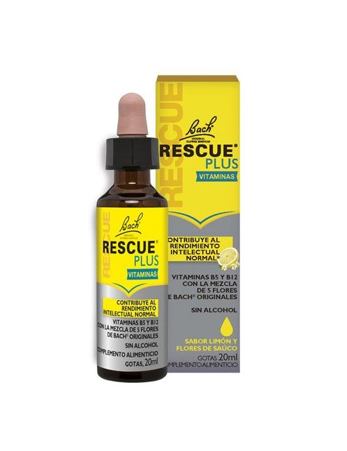 Bach Rescue Plus Vitaminas Gotas 20 Ml.