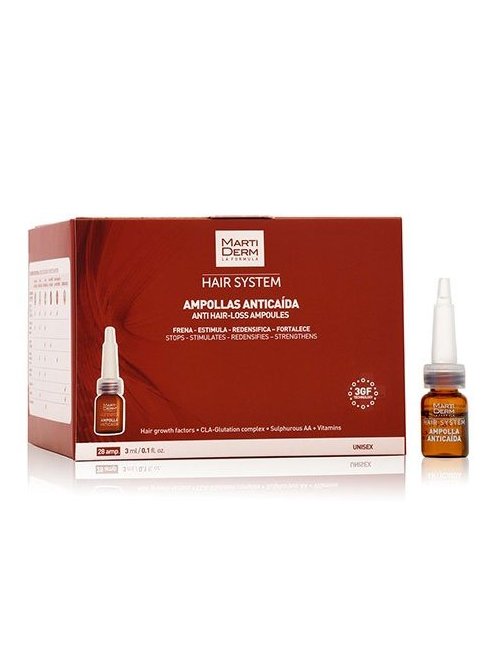 Martiderm Hair System Ampollas Anticaída 28 Ud.