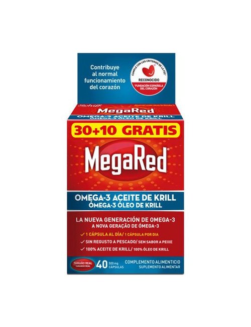 Megared 500 Omega 3 Aceite de Krill 40 Caps.s