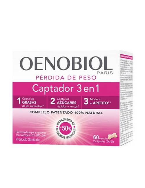 Oenobiol Captador 3 en 1 60 Cápsulas Oenobiol Captador 3 en 1 60 Cápsulas