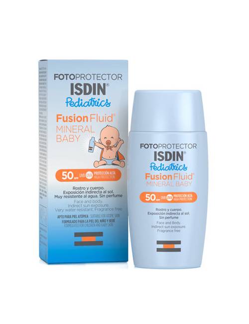 Isdin Fotoprotector Fusion Fluid Mineral Baby Pediatrics SPF 50+ Isdin Fotoprotector Fusion Fluid Mineral Baby Pediatrics SPF 50+
