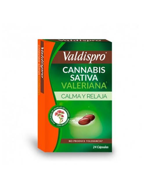 Valdispro Cannabis Sativa Valeriana 24 Cápsulas