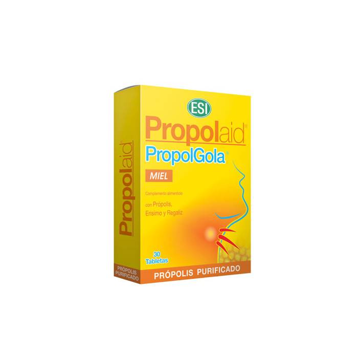 PropolGola Masticable Sabor Miel 30 Tabletas (Própolis-Erísimo)