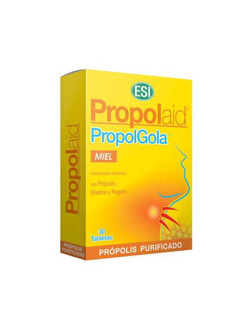 PropolGola Masticable Sabor Miel 30 Tabletas (Própolis-Erísimo)