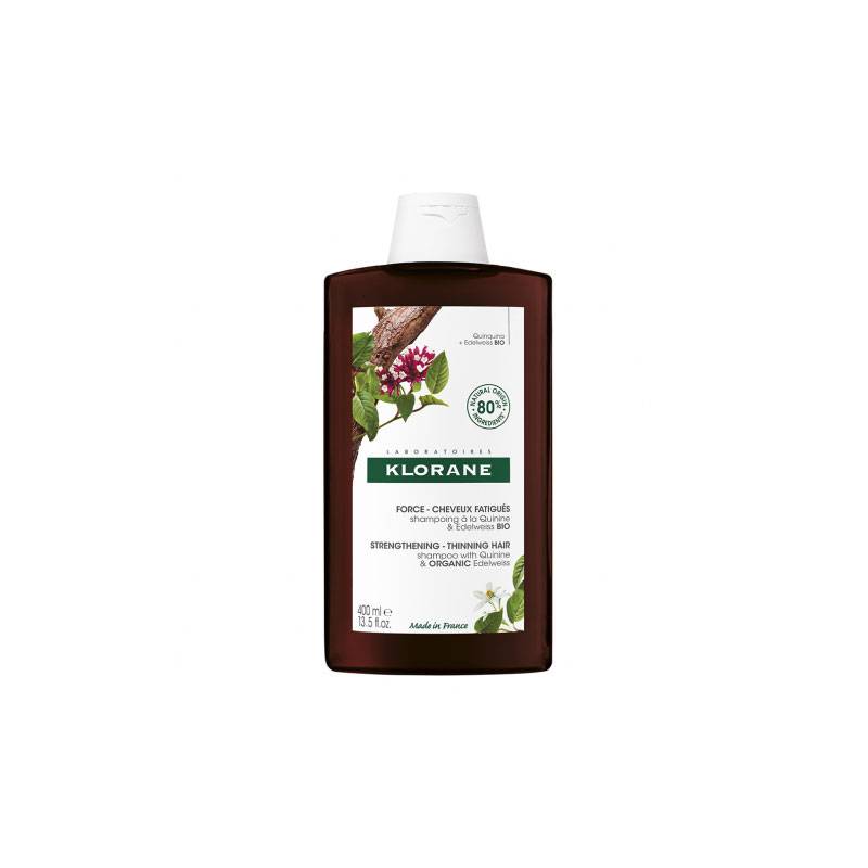 Klorane Champú Quinina y Edelweiss Bio 400 Ml.