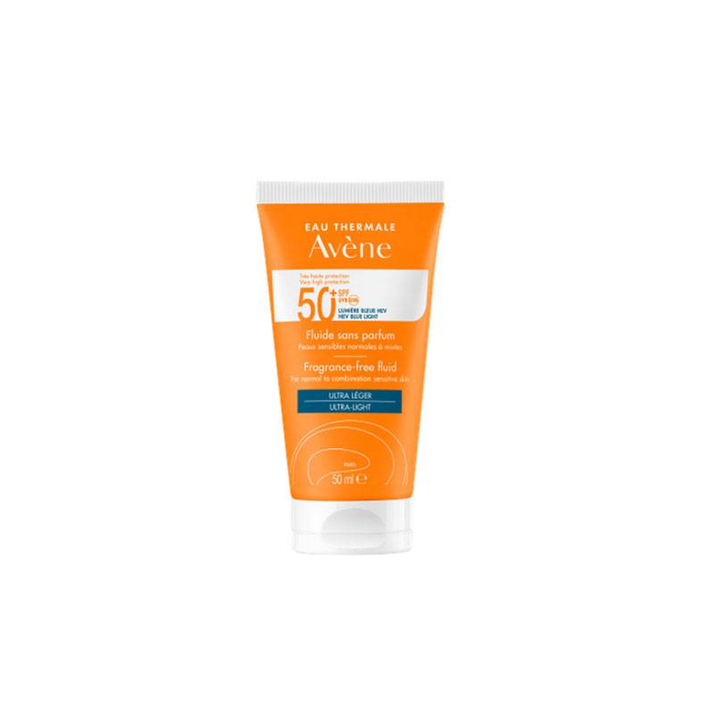 Avene Solar Fluido SPF 50+ Sin Perfume 50 Ml.