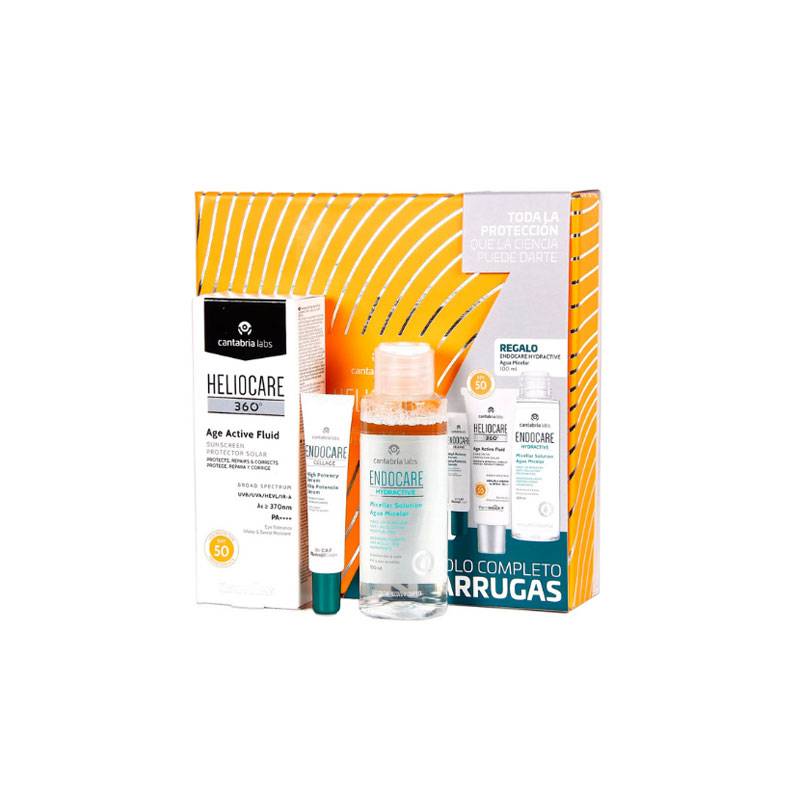 Heliocare 360 Pack Age Active Fluid Cellage serum y Agua micelar