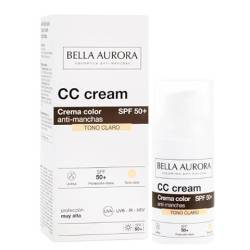 Bella Aurora CC Crema Antimanchas SPF50+ Tono Claro 30 Ml.